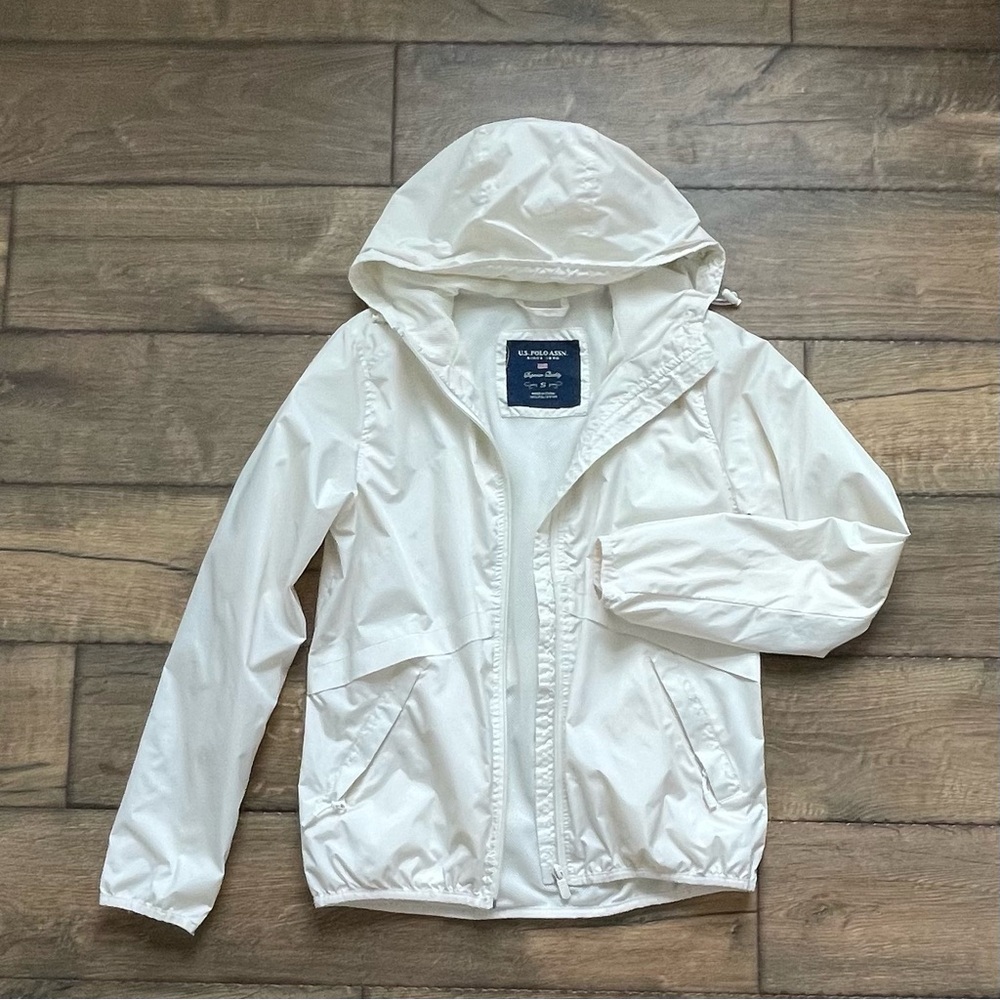 U.S. Polo Assn.•Cream Hooded Jacket